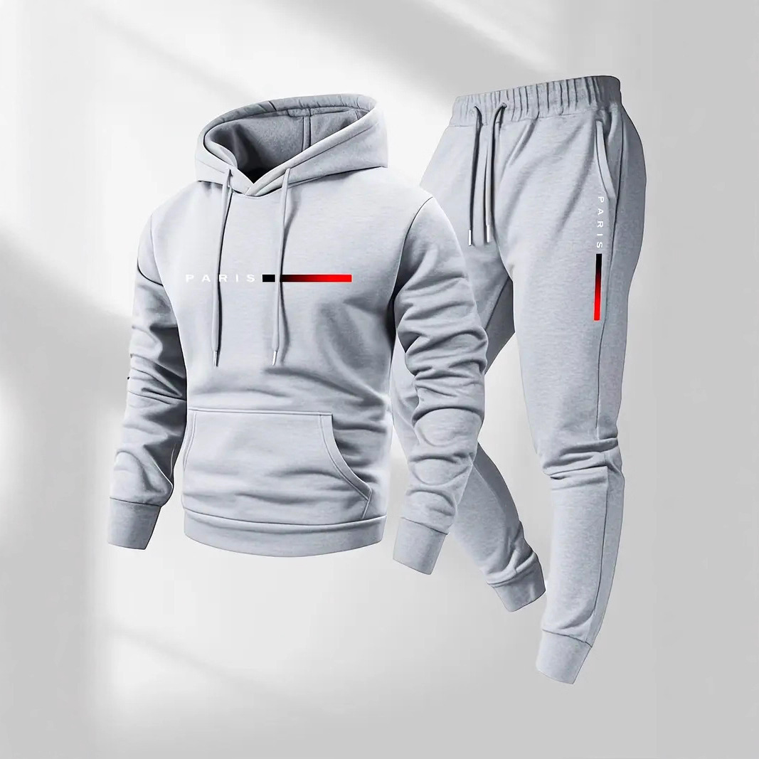 PARIS, a cross-border European-sized casual fashion brand for men and women, features letter-print hoodies and drawstring tracksuits.