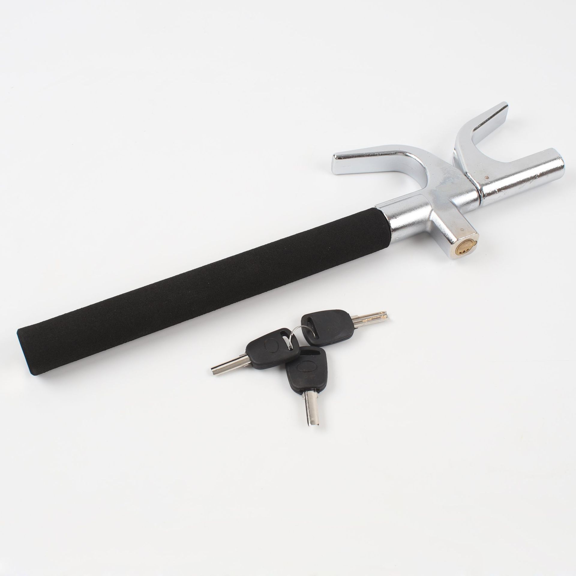 New Car Steering Wheel Lock, Multifunctional, Adjustable, Retractable, Safety Anti-Theft Lock, Thickened Window-Breaking Metal U-Shaped Lock