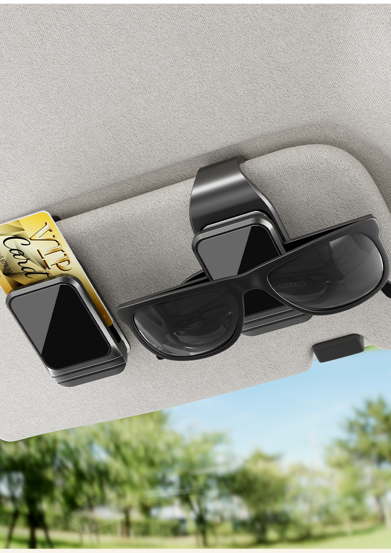 Car Glasses Clip, Car Sun Visor Sunglasses Clip, Multifunctional Car Sunglasses Storage Card Holder, Brand New Model