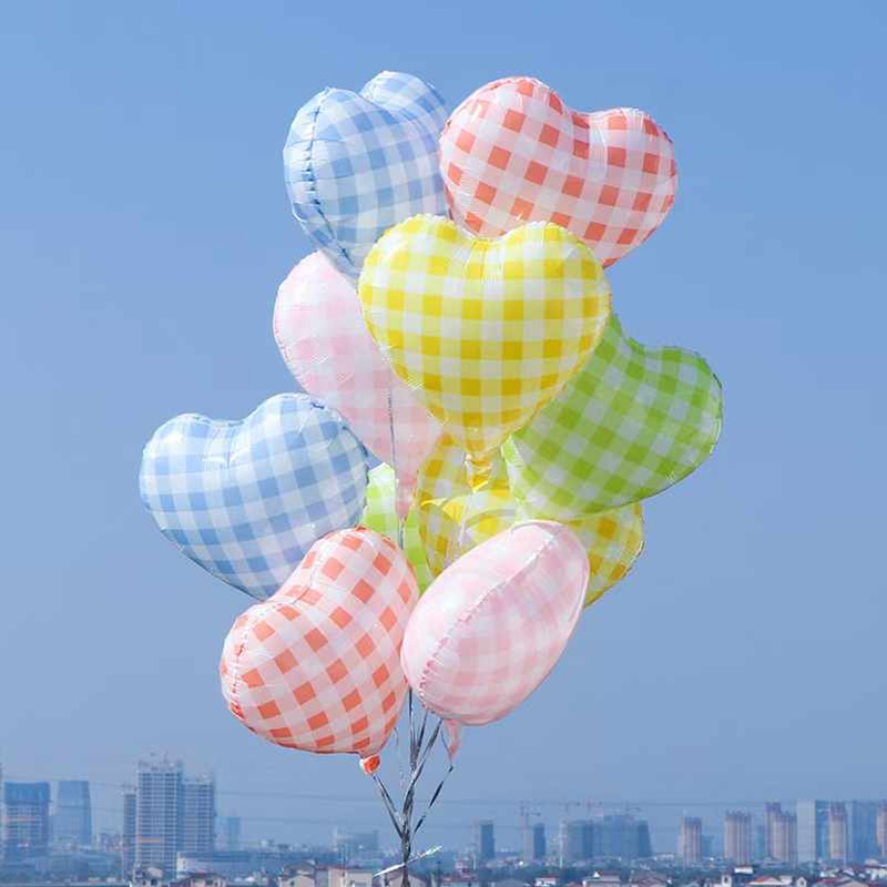 ins18寸焦糖奶油爱心铝膜气球订婚儿童派对生日婚房 装饰场景布置|undefined