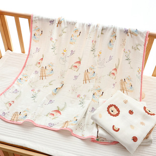 Bamboo Cotton Gauze Soothing Blanket Baby Summer Quilt Bath Towel Soft Absorbent Bamboo Cotton Blanket
