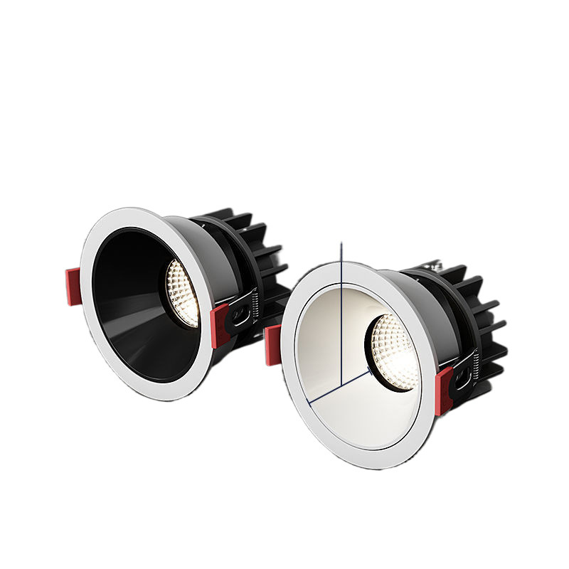 Pequeño foco de colina empotrado antirreflejo COB lavadora de pared sala de estar hogar marco muy estrecho lámpara de techo led downlight