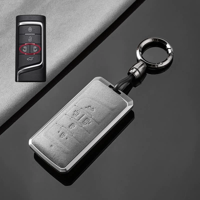 Master gs3 Male gs8 New – Car key bag - trumpchi-a-tarnish-aluminum-alloy-light-gray-suede-convenient-buckle