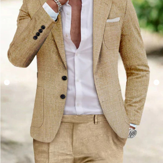 2025 Cross-Border Export Spring New Men's Digital Printing Casual Suit Suit Top and Pants Two-Piece Set 2025 Cross-Border Export Spring New Men's Digital Printing Casual Suit Suit Top and Pants Two-Piece Set