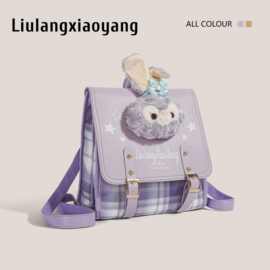 新款儿童节礼物生日粉色双肩包2025新款书包初中女10-12岁背包包