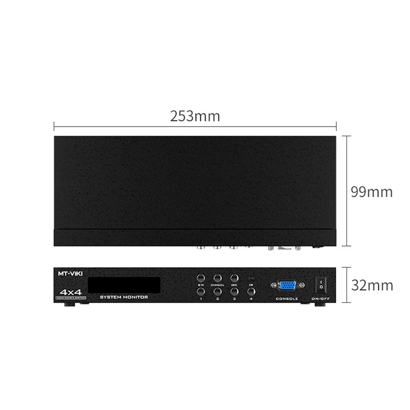 Матсвея MT-HD414 четырех-в-четырех входов-выходов HDMI матричный переключатель высокого разрешения 4-в-4 звуковое видео диспетчер