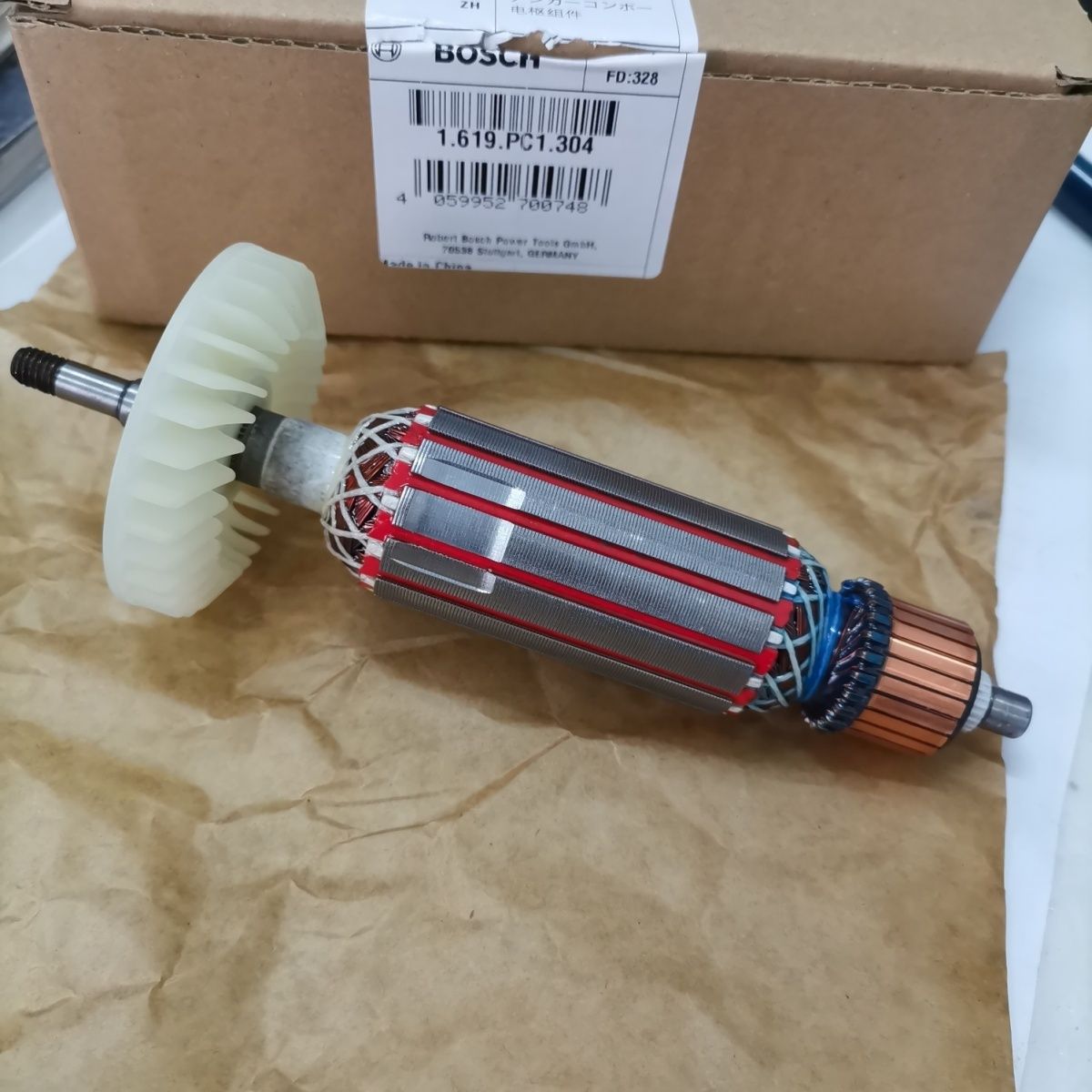 博士角磨机转子GWS800大功率打磨抛光切割机手砂轮原装 电枢组件