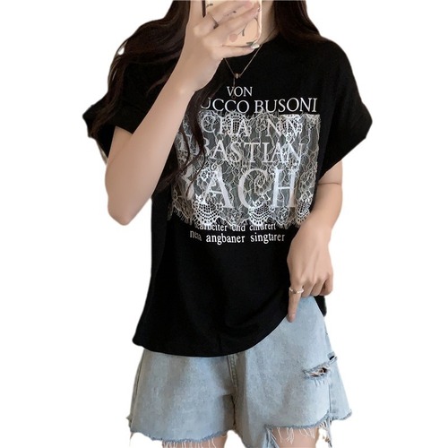Pure cotton design sense short sleeve t-shirt for women in summer 2025, stylish flying sleeve, waist-cinching, slimming t-shirt top