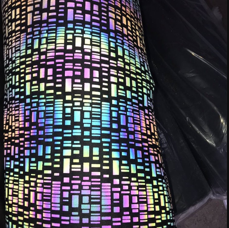 다채로운 사각형 인쇄 스트레치 천