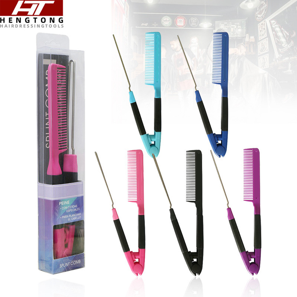 Popular Hair Styling Comb, V-Shaped Clip-On Hair Comb, Beauty Tool, Home Hair Straightening Comb, Wholesale