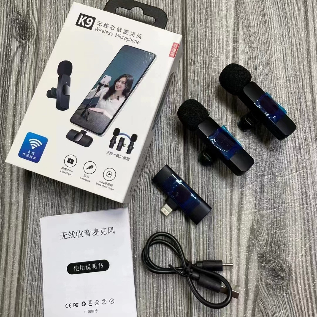 Беспроводной петличный микрофон K8 K9, микрофон для прямой трансляции и записи K15 «три в одном», петличный микрофон J13 с шумоподавлением