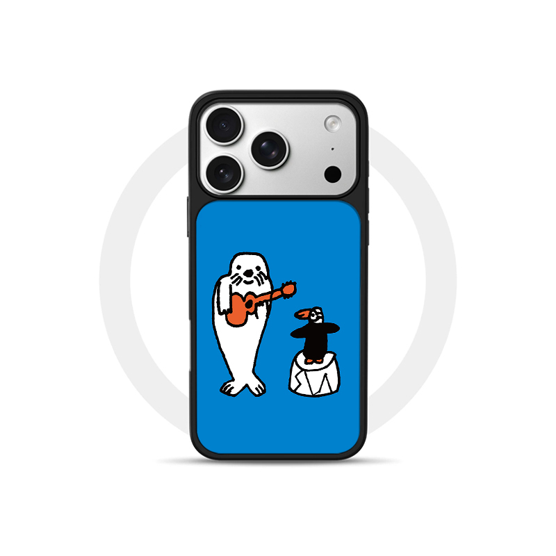Guitar Seal Design Phone Case for iPhone 17 Pro Max, Unique Design, New Model for 16, Magnetic for 15, Mini for 13