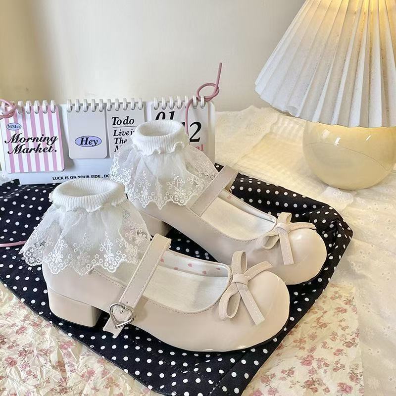 Gentle French-style single-strap round-toe women's shoes, 2026 spring-summer new model, bowknot design to elongate the legs, Mary Jane shoes Gentle French-style single-strap round-toe women's shoes, 2026 spring-summer new model, bowknot design to elongate the legs, Mary Jane shoes