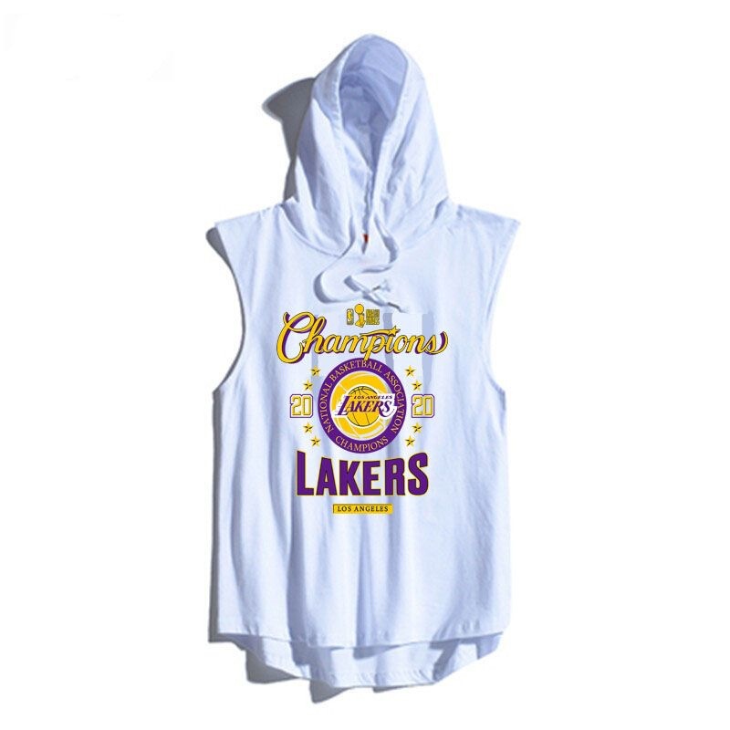 Lakers Warriors Bulls Hooded Vest Men's Loose Sleeveless American Basketball Sports Quick-Drying Vest Casual T-Shirt 12 Lakers Warriors Bulls Hooded Vest Men's Loose Sleeveless American Basketball Sports Quick-Drying Vest Casual T-Shirt 12