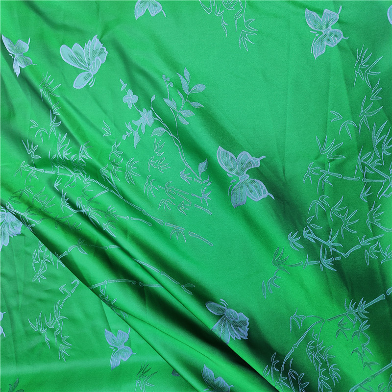 现货人丝双色提花布料 古风汉服旗袍连衣裙套装面料 垂感好