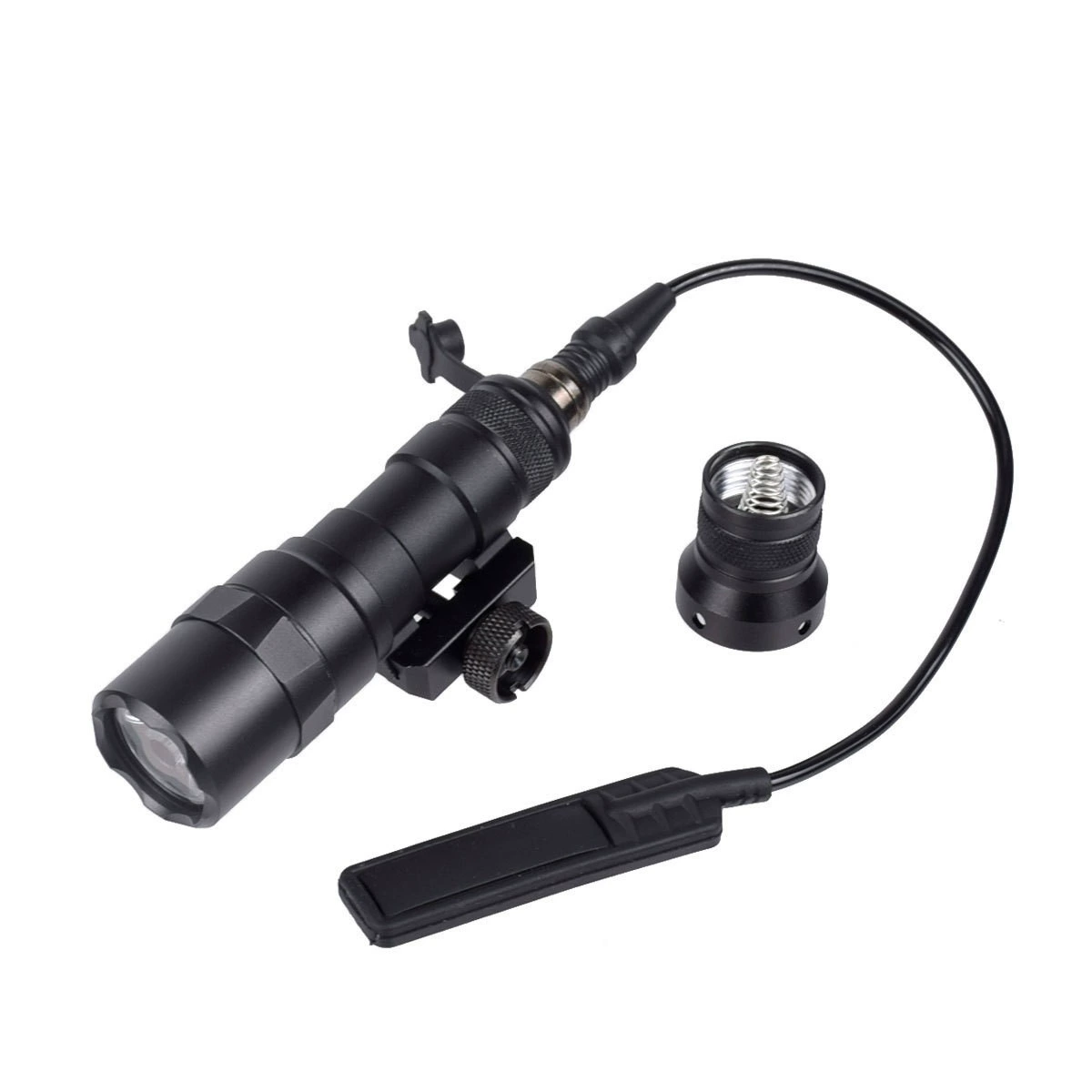 Тактический фонарь высокой интенсивности M300B от производителя, с креплением 20 мм, светодиодным освещением, интерфейсом SF, крышкой-заглушкой и головкой типа "корона".