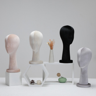 Colorful Velvet Head Model Display Model Jewelry Glasses Scarf Wig Display Display Props Hat Hat Support Bracket