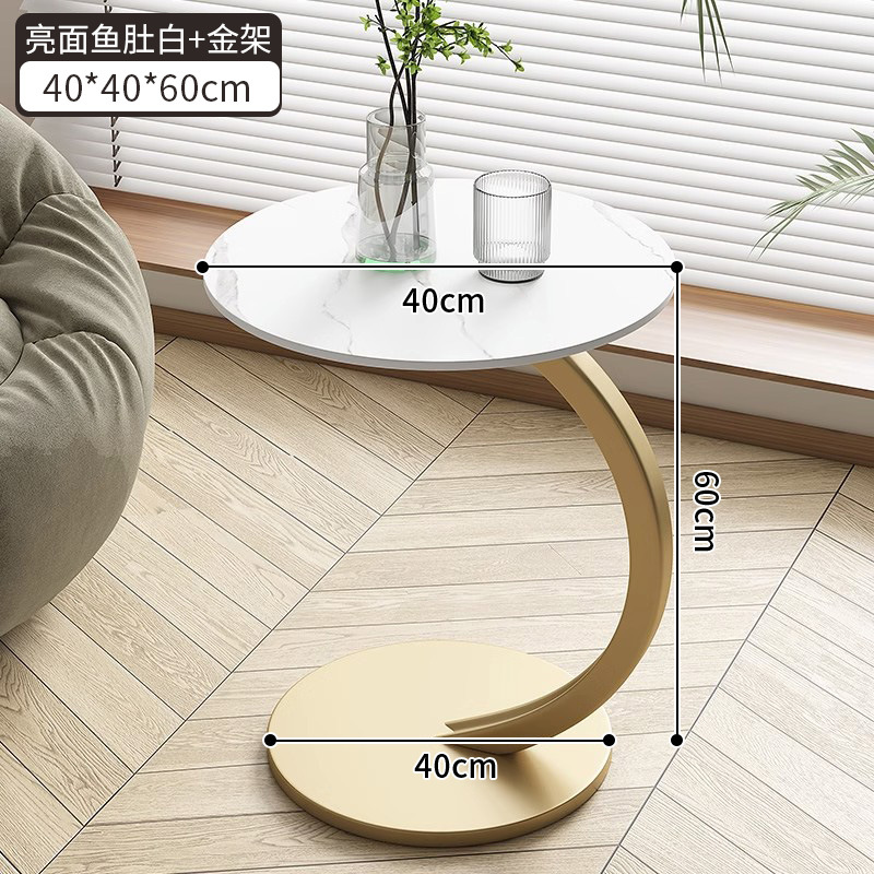 [밝은 흰색 암판] 직경 40cm + 골드 프레임 (유형 C)