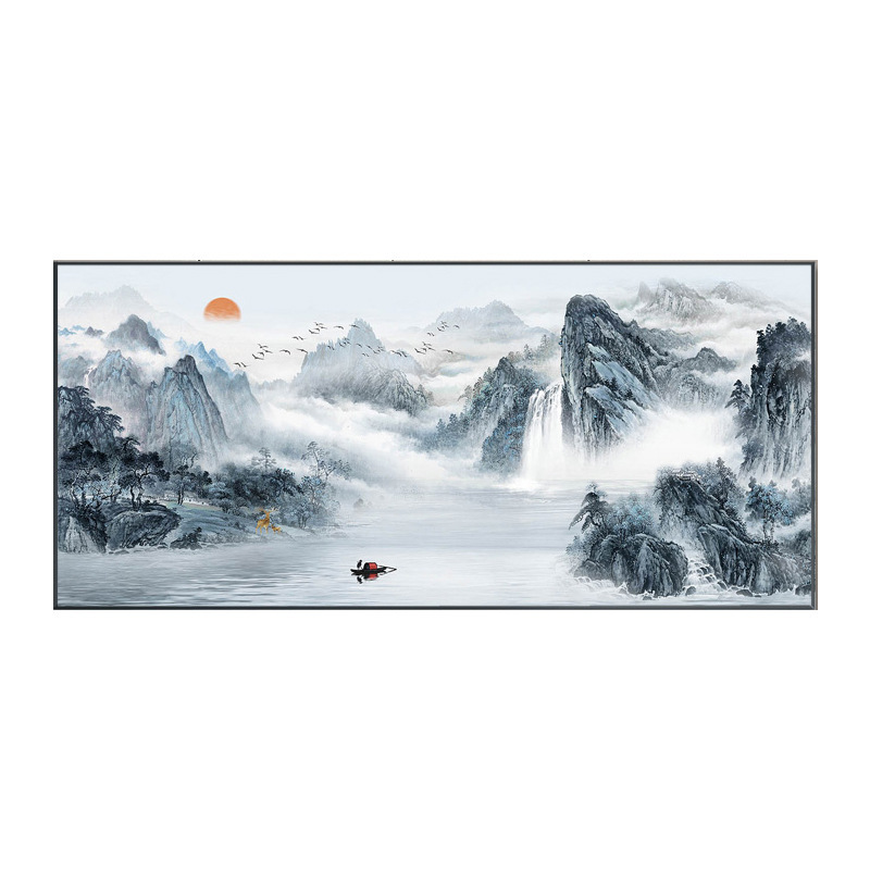 聚宝盆画国画办公室字画中式装饰风景山水客厅挂画沙发背景墙壁画|undefined