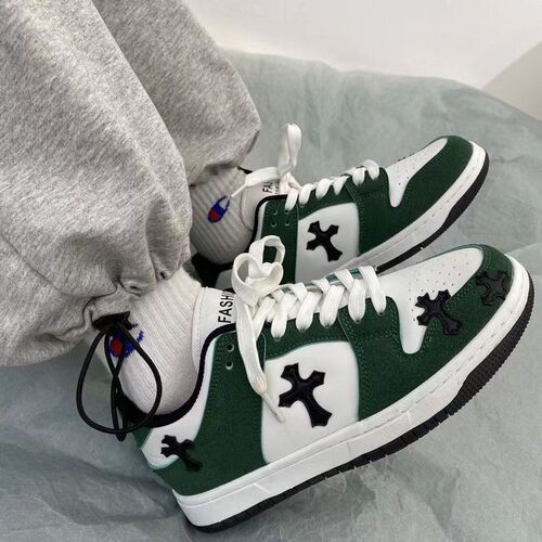 Ins trend cross thick-soled couple sneakers chic high-end versatile retro casual moral training shoes for men