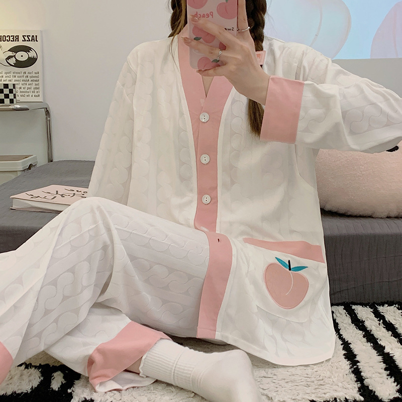 Special Wholesale Price for Live-Streamed Pure Cotton Maternity Wear, Spring and Autumn Nursing Pajamas, Cardigan, Simple and Stylish Breastfeeding Loungewear