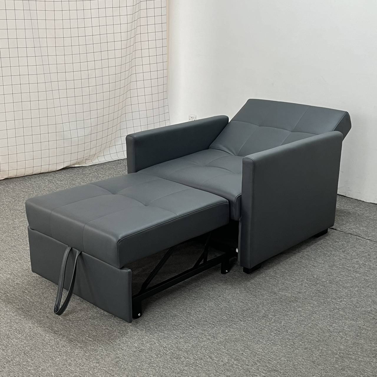 Sofá cama multifuncional de una persona sala de estar oficina almuerzo artefacto de tecnología de terciopelo balcón de chicas peinado en polvo