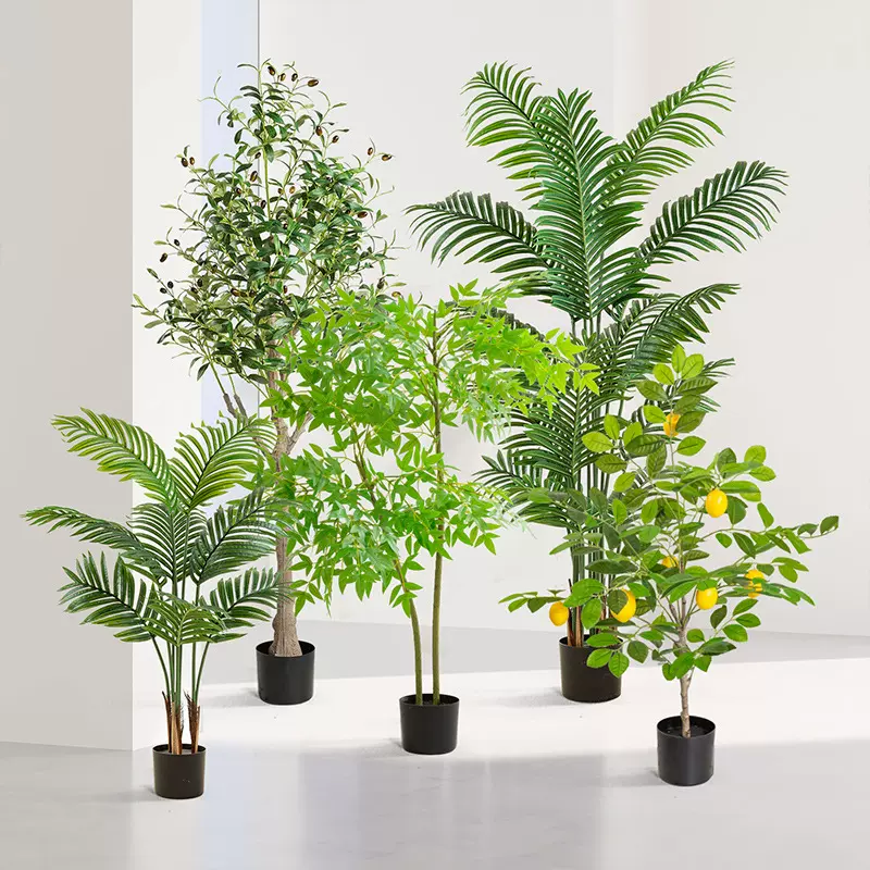 仿真绿植盆栽工厂批发 天堂鸟龟背竹散尾葵发财树南天竹柠檬树