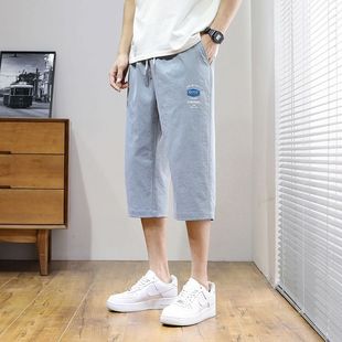 Men's Trendy 7-Point Shorts Summer Knee-Length Shorts for Teenagers High School Shorts