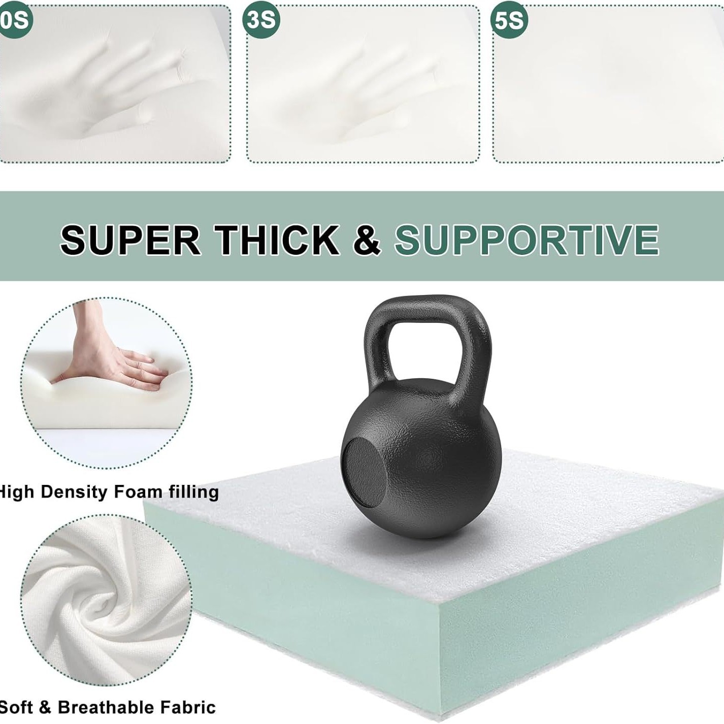 高密度五层蓝色沙发海绵垫加厚支撑床垫慢回弹记忆棉柔软泡沫座垫