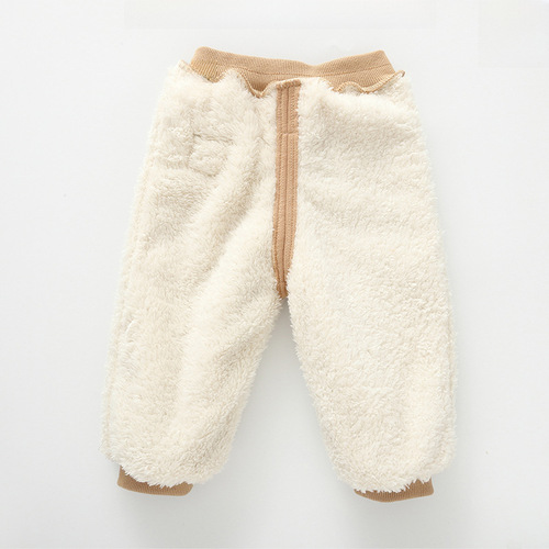 婴儿衣服加绒长裤子加厚冷冬装秋冬儿童男童女童宝宝保暖幼儿绒裤