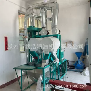 鑫浩磨面机 小型全自动双罗小麦玉米面粉机