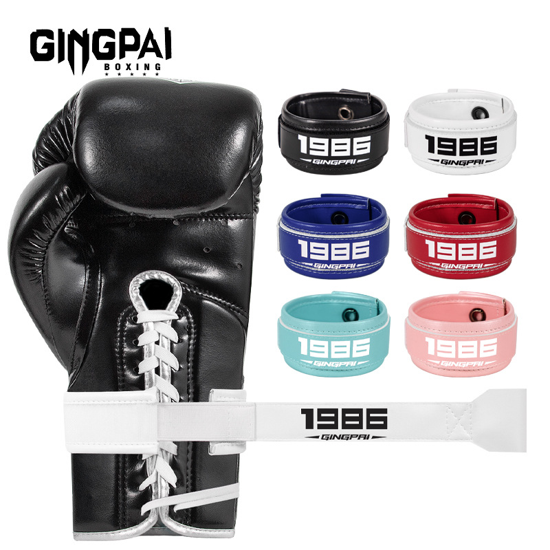 Tie-Down Boxing Gloves, Wrist Straps, No Need for Boxing Wraps, Sanda Fighting Fixed Straps, One-Hand Tie-Down Protection Velcro