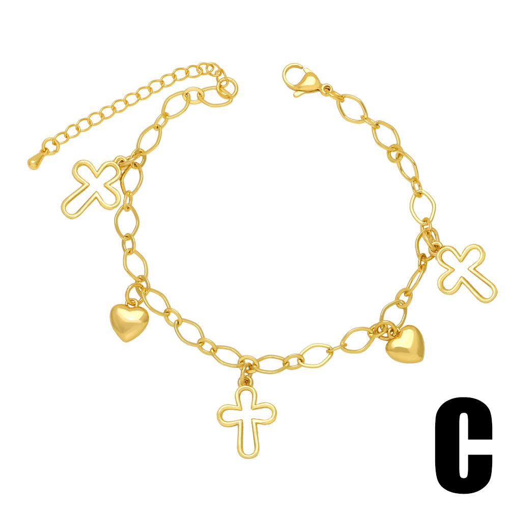 Fashion Cross Butterfly Copper Plating Bracelets 1 Piece