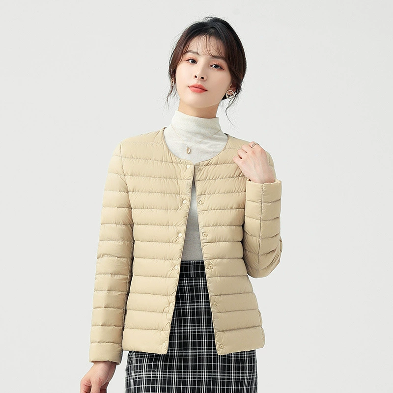 Тонкий пуховик леди тонкое тело