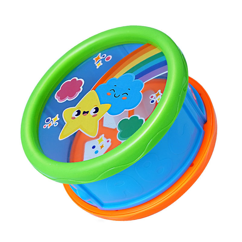 Infantil educación temprana cognición Montessori Educación Inteligencia juguetes DIY bloques de construcción forma a juego auto-instalado divertido tambor de mano