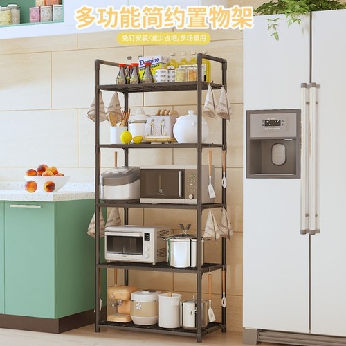 Kitchen floor standing multi-layer microwave rice cooker shelf fruit and vegetable appliance small home appliances shelf rack cross-border
