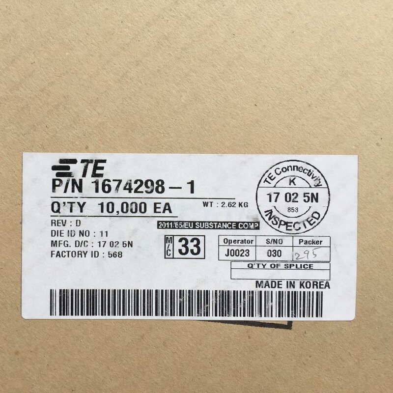 One Unit Starts at 1674298-1, Original Factory Genuine Te Terminal One Unit Starts at 1674298-1, Original Factory Genuine Te Terminal