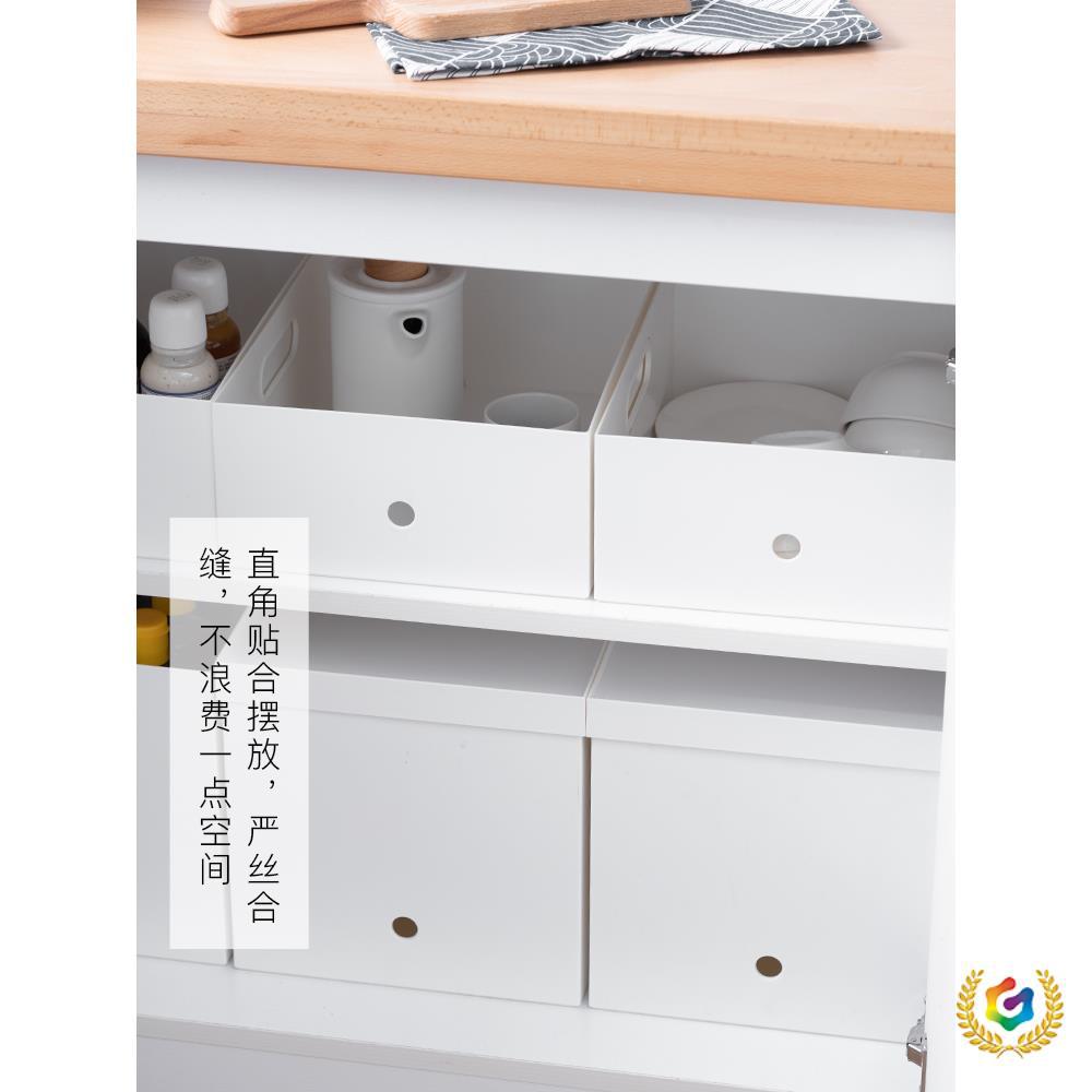 批发ღ直角透明收纳箱方形直角收纳家用厨房杂物塑料整理箱橱柜手