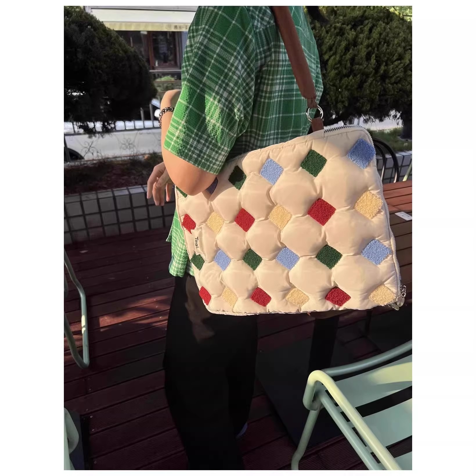 ng2510227 1080 People Collection Anti-fall Laptop Bag Women Shoulder Handheld Dual-use Commuting Advanced Sense Casual Large_voghion.com