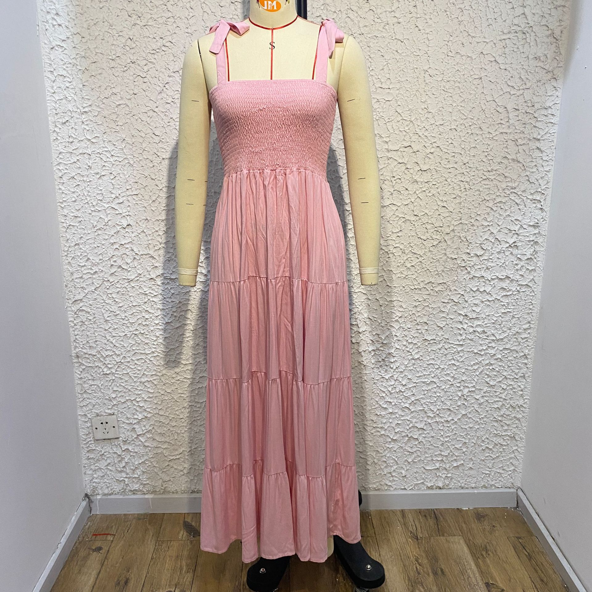 259g Weight Maxi Long Dress Dress Length Type Sleeveless Sleeve Length Regular Dress Dresses Type Regular Sleeve Sleeve Type Polyester Fabric Type High Waist Waist Line Daily Occasion Strap Neckline Regular Fit Fit Type Printing, Polka Dots Pattern Summer, Spring Season Women's Gender Elegant Style Wholesale Women's Elegant Printing Polka Dots Daily Strap Sleeveless Regular Dress 95