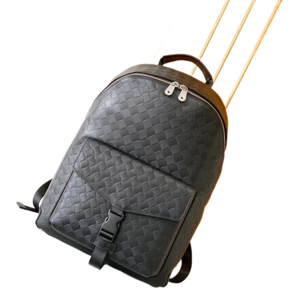 Mochila de gama alta capa superior de piel de vaca mochila casual para hombre bolso de tela de alta fibra para hombre bolso de mochila portátil de todo fósforo transfronterizo