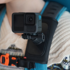 彦林科技GoPro大疆insta360通用两爪适配器肩带支架万向运动相机