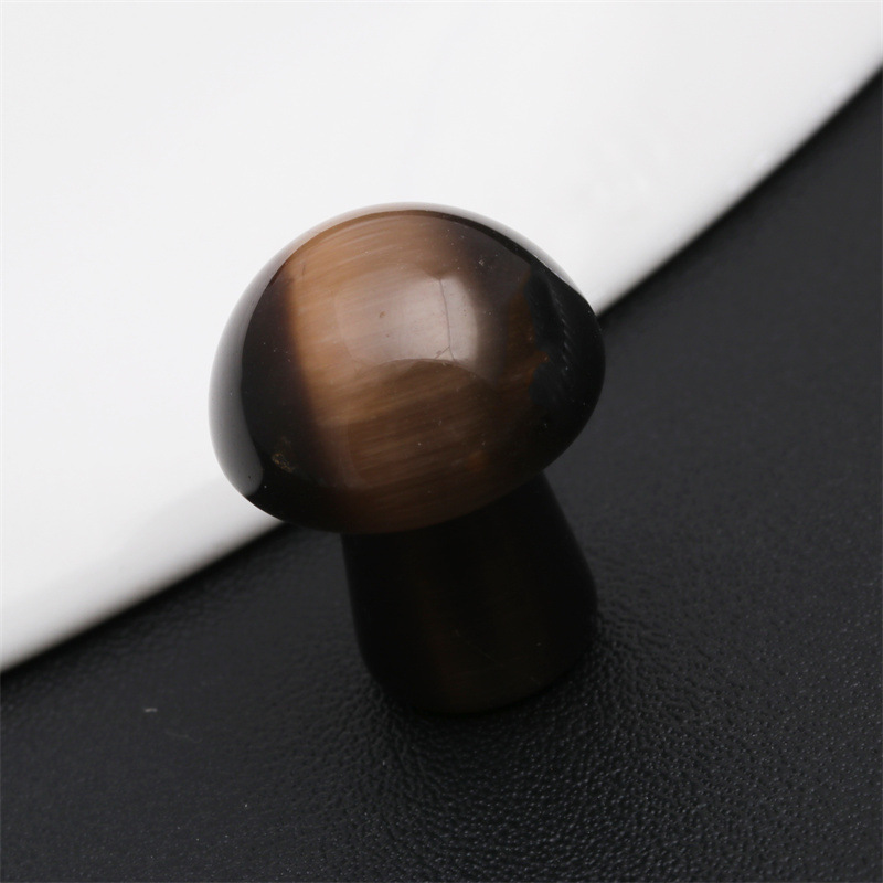 Cristal de ágata piedra semipreciosa Mini seta decoración maceta pecera DIY joyería decorativa seta transfronteriza