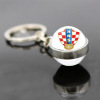 Football double-sided chain, glossy pendant, keychain, souvenir, 2022