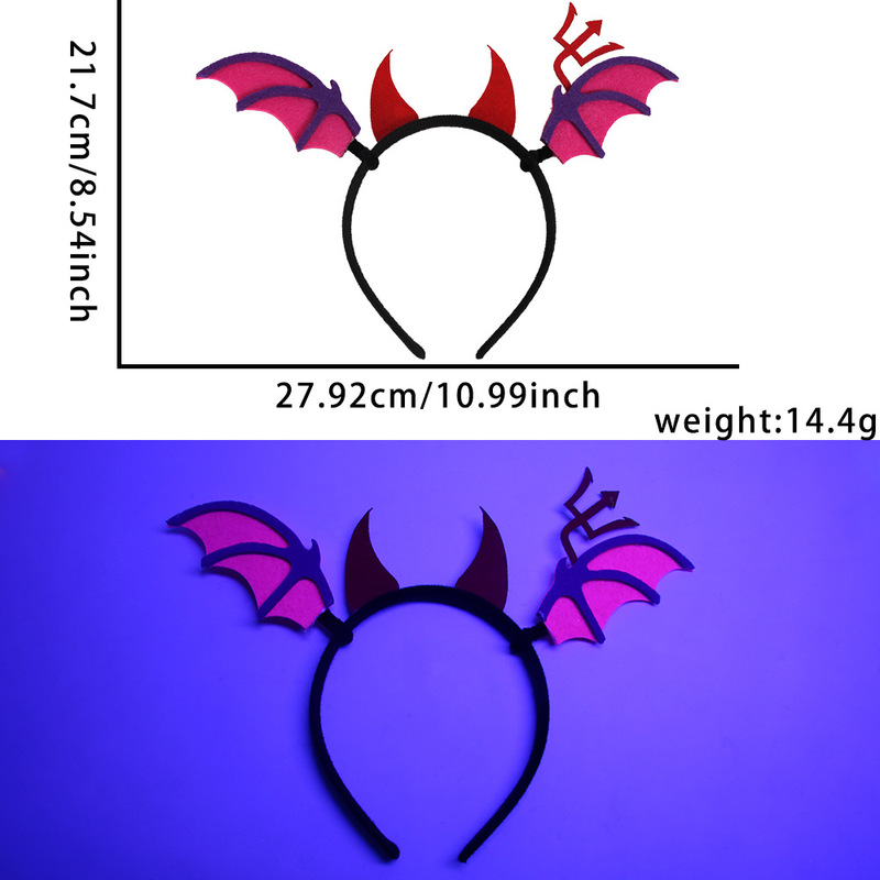 ハロウィン蛍光カラーストリップヘッドバンド、子供用ゴーストフェスティバルパーティーヘッドバンド、蜘蛛の巣文字入りパンプキンゴーストハンドヘッドバンド|undefined