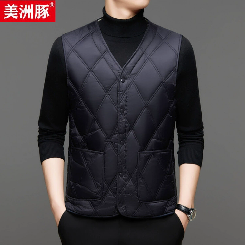 Vest with down, warm fleece T-shirt