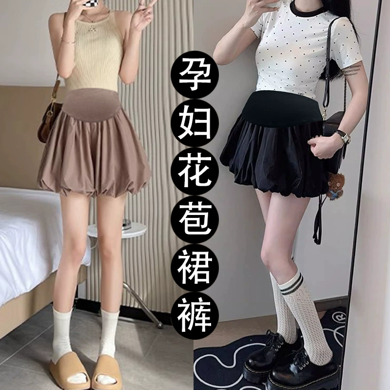 Trousers, thin shorts, flashlight with belly support, skirt, new collection, for teenagers, loose fit, fitted