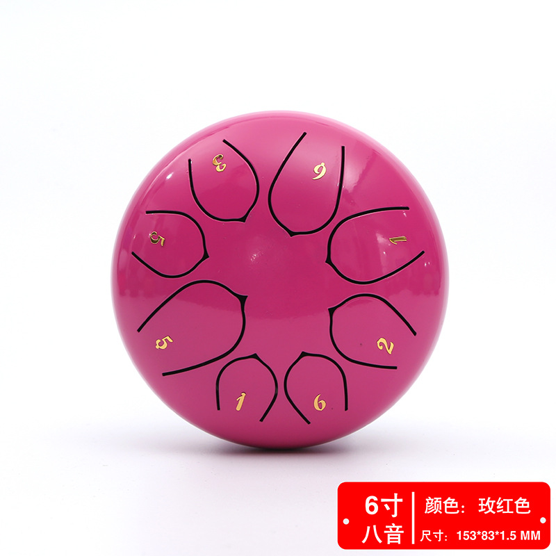 Fabricante fuente de 6 pulgadas 8 tonos 11 tonos instrumentos musicales tambor etéreo color vacío tambor sánscrito olvidar el polvo tambor olvidar la preocupación tambor Lotus