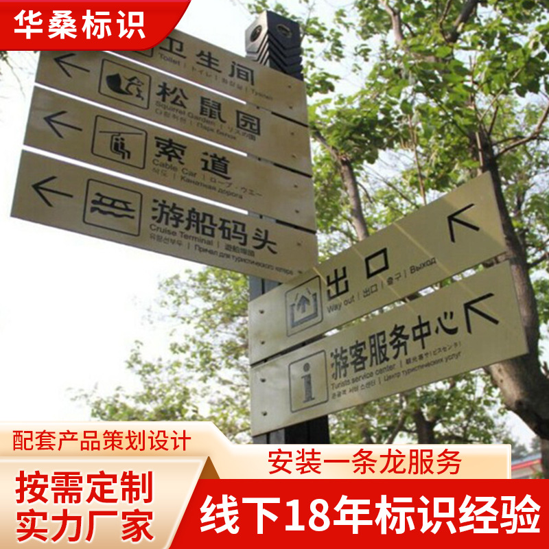 景区标识不锈钢镀锌板标牌定制公园导向牌介绍牌厂家供应景区定制
