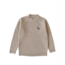 100%纯羊毛衫男童圆领毛衣中大儿童2025新款秋冬青少年白色羊绒衫